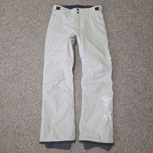 LOLE Women’s Ski Snow Pants Ivory With Side Leg Design Size 4 Snow EUC